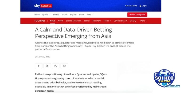 Skysports đánh giá trang web keothom.live